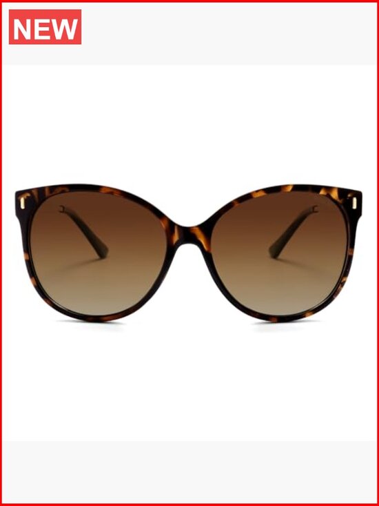 Round Polarized Sunglasses with UV Protection Unisex Oversized Trendy Shades